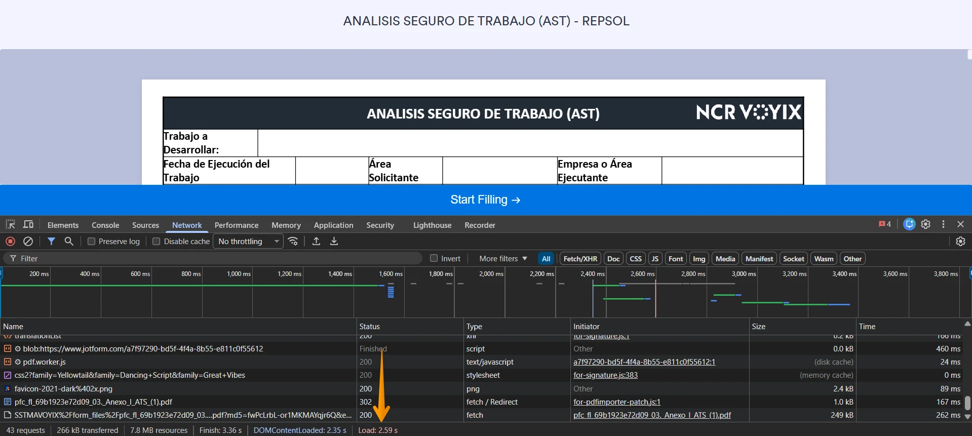 
Plataforma: Lentitud y demora en la carga de formularios digitales para usuarios
Image-1