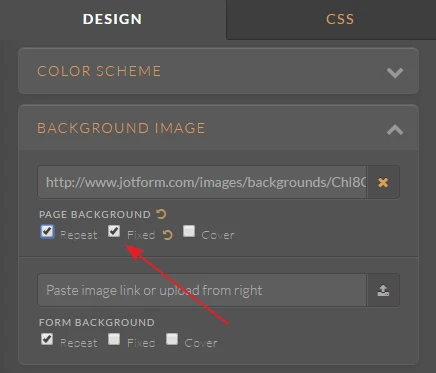 How do I make the background image not to scroll along with the form? Image 3 Screenshot 62