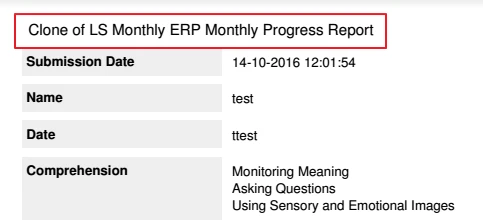 When I change it to a PDF a header appears ( see below “LS Monthly ERP…) that is not on the submission form and not wanted when emailing the form  Image 1 Screenshot 30