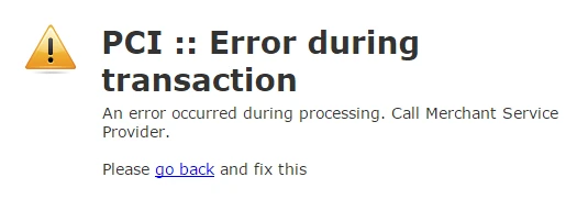 PCI Error During Transaction Image 1 Screenshot 20