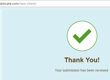 After submitting the form, thank you page is not displayed Image 1 Screenshot 20