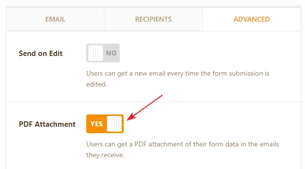 Send the JotForm as a PDF attachment? Image 1 Screenshot 20
