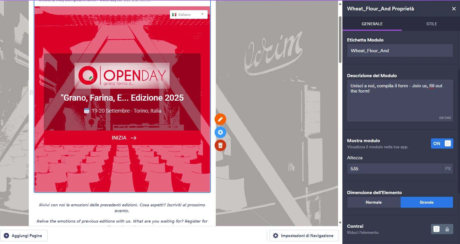 App builder: Richiesta di poter impostare un tempo più lungo per la pagina di ringraziamento su un modulo cartolina Image 1 Screenshot 20