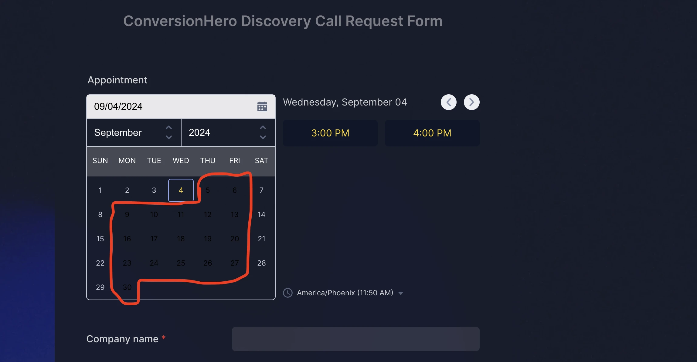 Appointment Field: Change hover color Screenshot 20