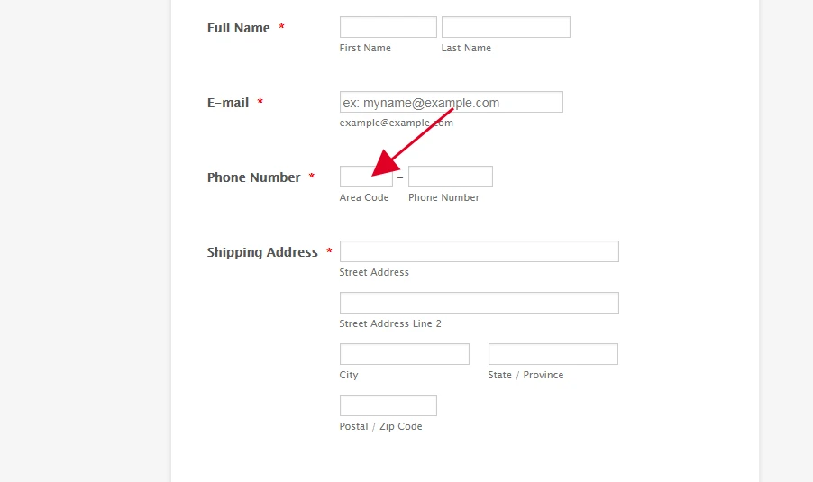 How to remove the area codeo of a phone number field Image 1 Screenshot 20