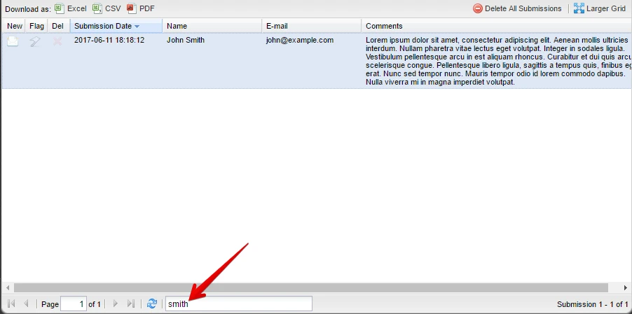 How to search for previously submitted data? Image 1 Screenshot 20