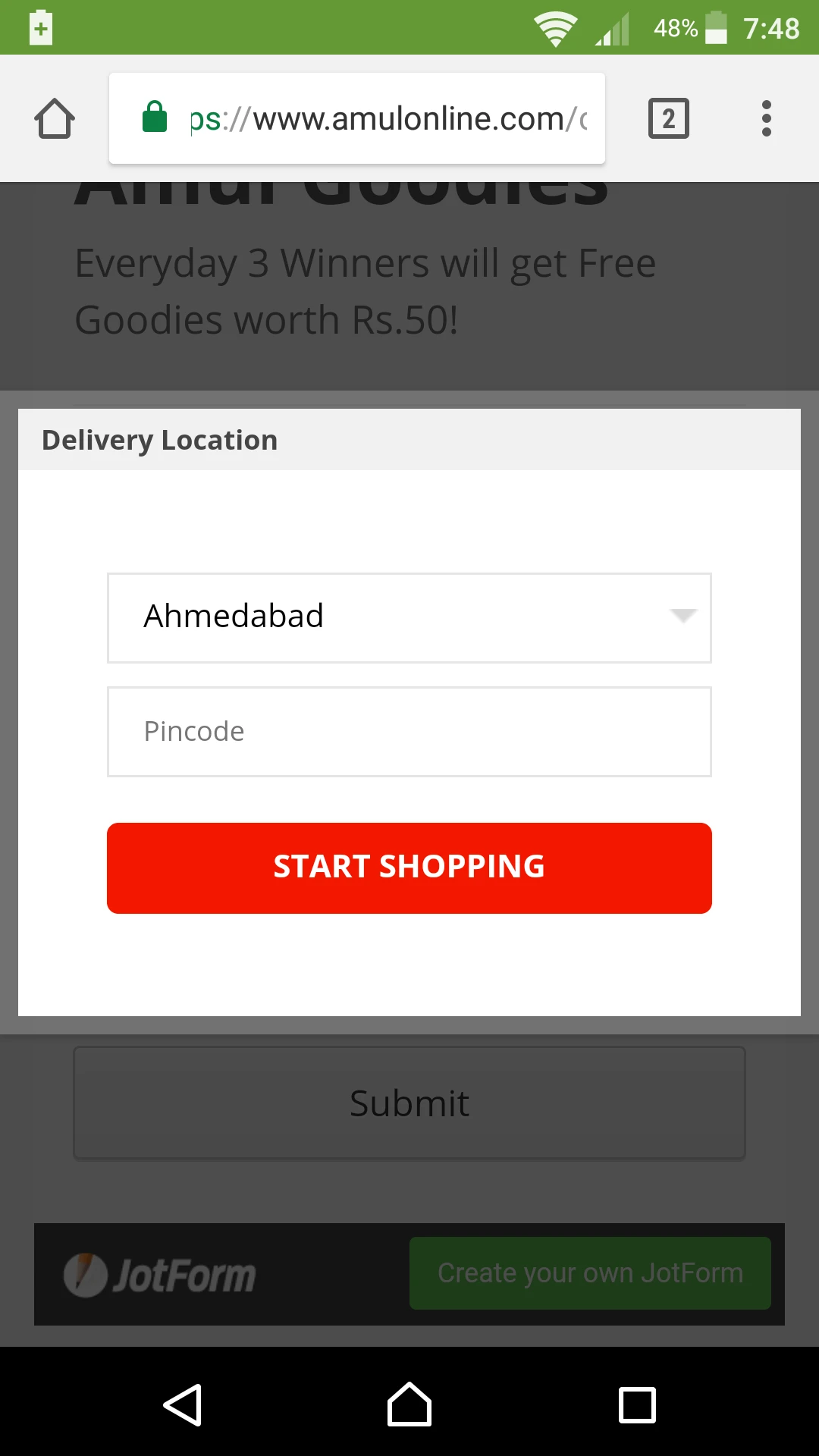 The Submit button is missing on Android devices when form is embedded Image 1 Screenshot 20