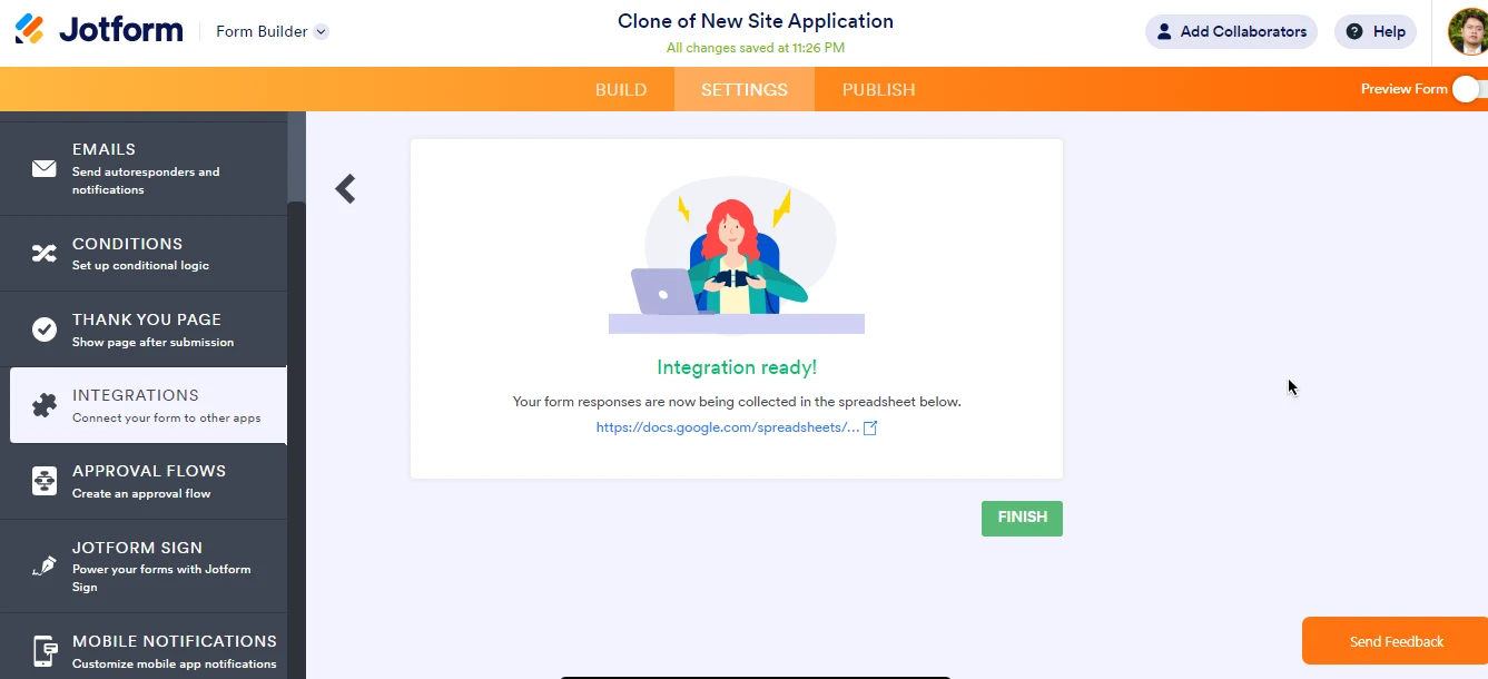 Unable to reintegrate Google Sheet