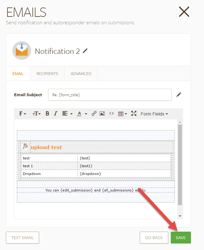 Fields not showing in email notifications Image 5 Screenshot 114