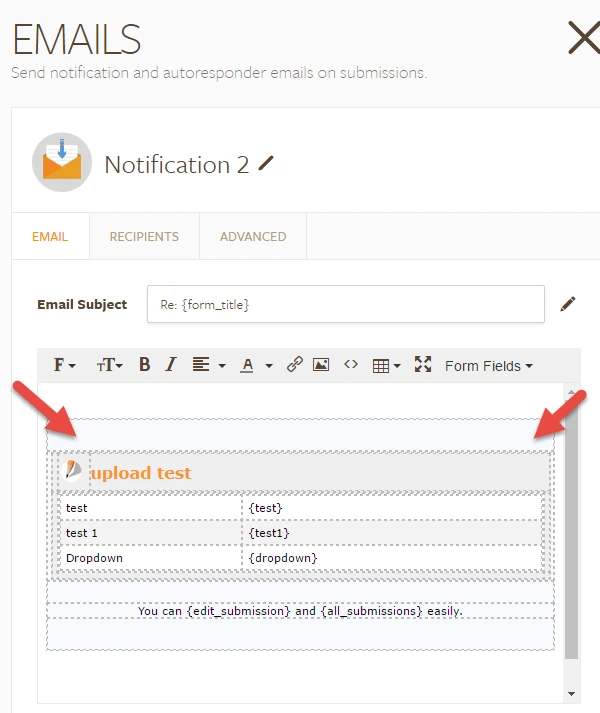 Fields not showing in email notifications Image 6 Screenshot 125