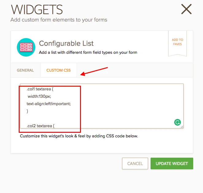 Widgets > Configurable list: Is ther a way to align configurable list widgets fields on email alert contents? Image-32