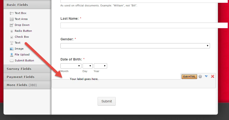 Sub label is not an option in the field of a Date Picker widget Screenshot 30