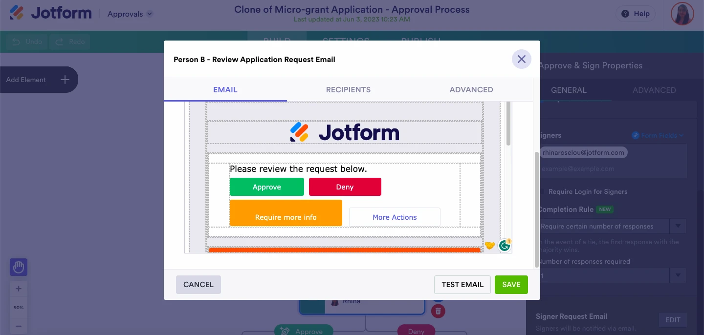 Feature request: Option to reassign the flow back to the first approver on the approval flow Image 3 Screenshot 72