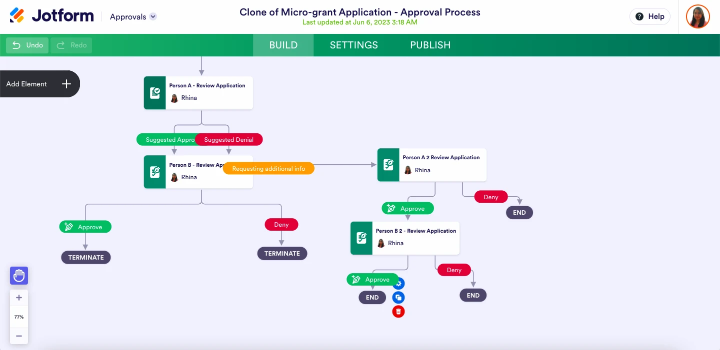 Feature request: Option to reassign the flow back to the first approver on the approval flow Image 1 Screenshot 30