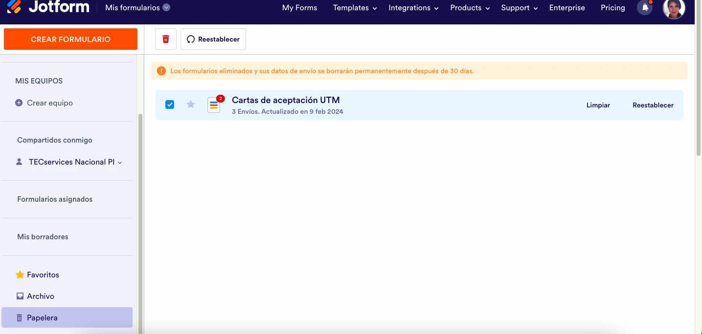 Request to transfer a form to another Jotform account Image 1 Screenshot 20