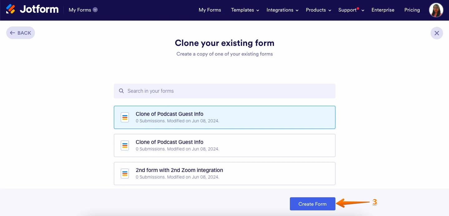 How to clone a copy of an existing form? Image 3 Screenshot 62 Screenshot 32