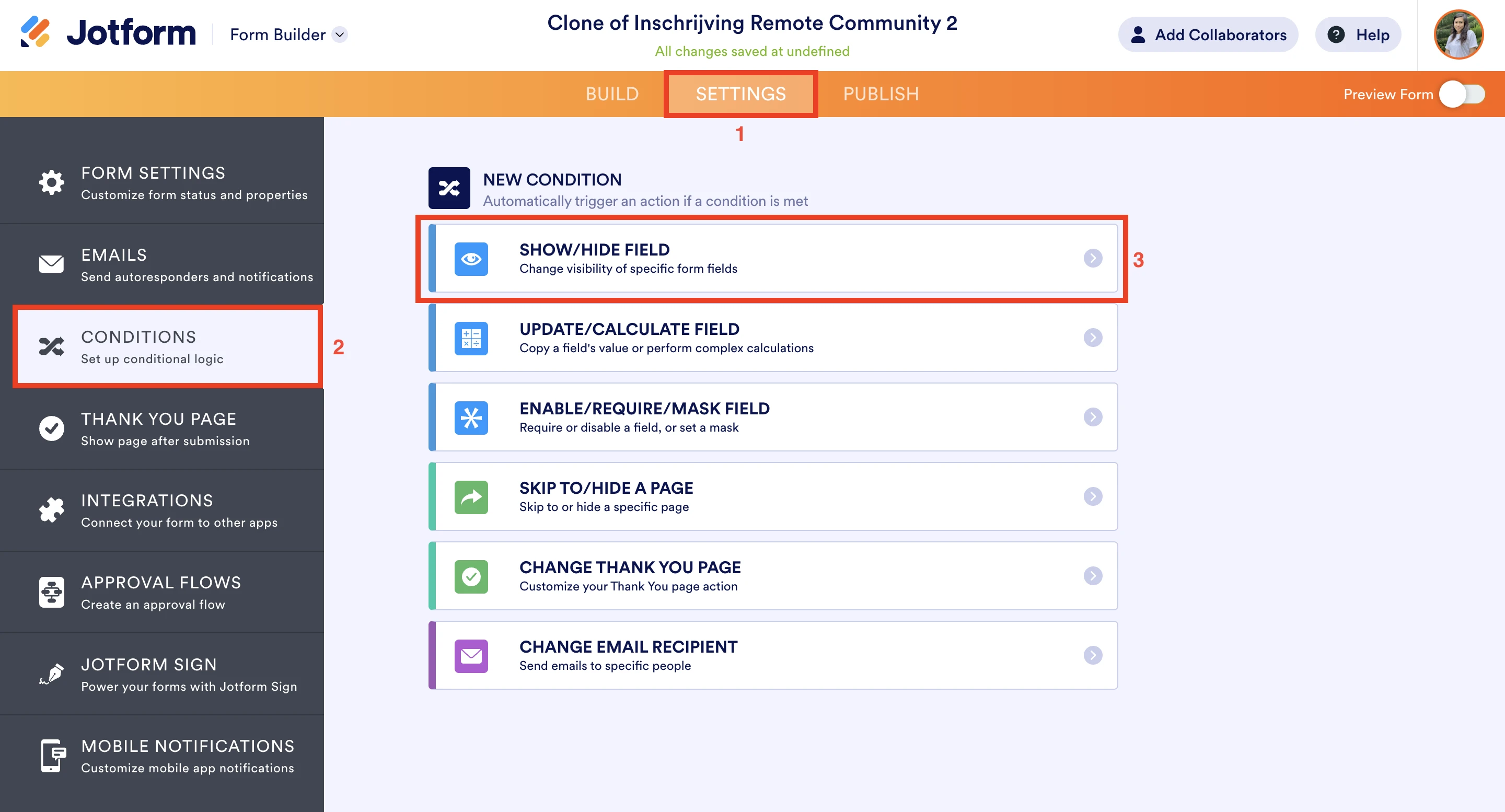 How to show field based in the users answer? Image 1 Screenshot 50