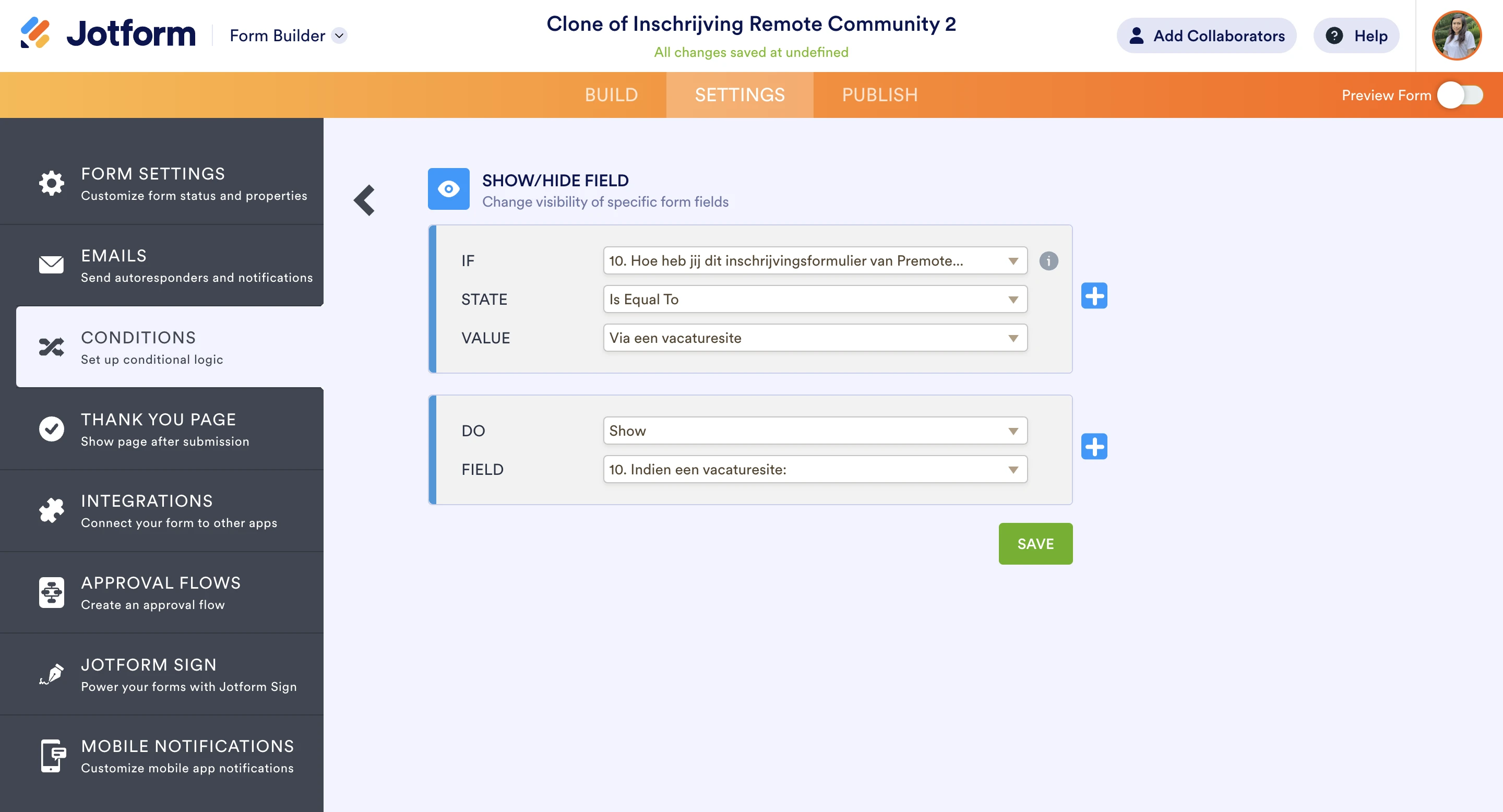 How to show field based in the users answer? Image 2 Screenshot 61