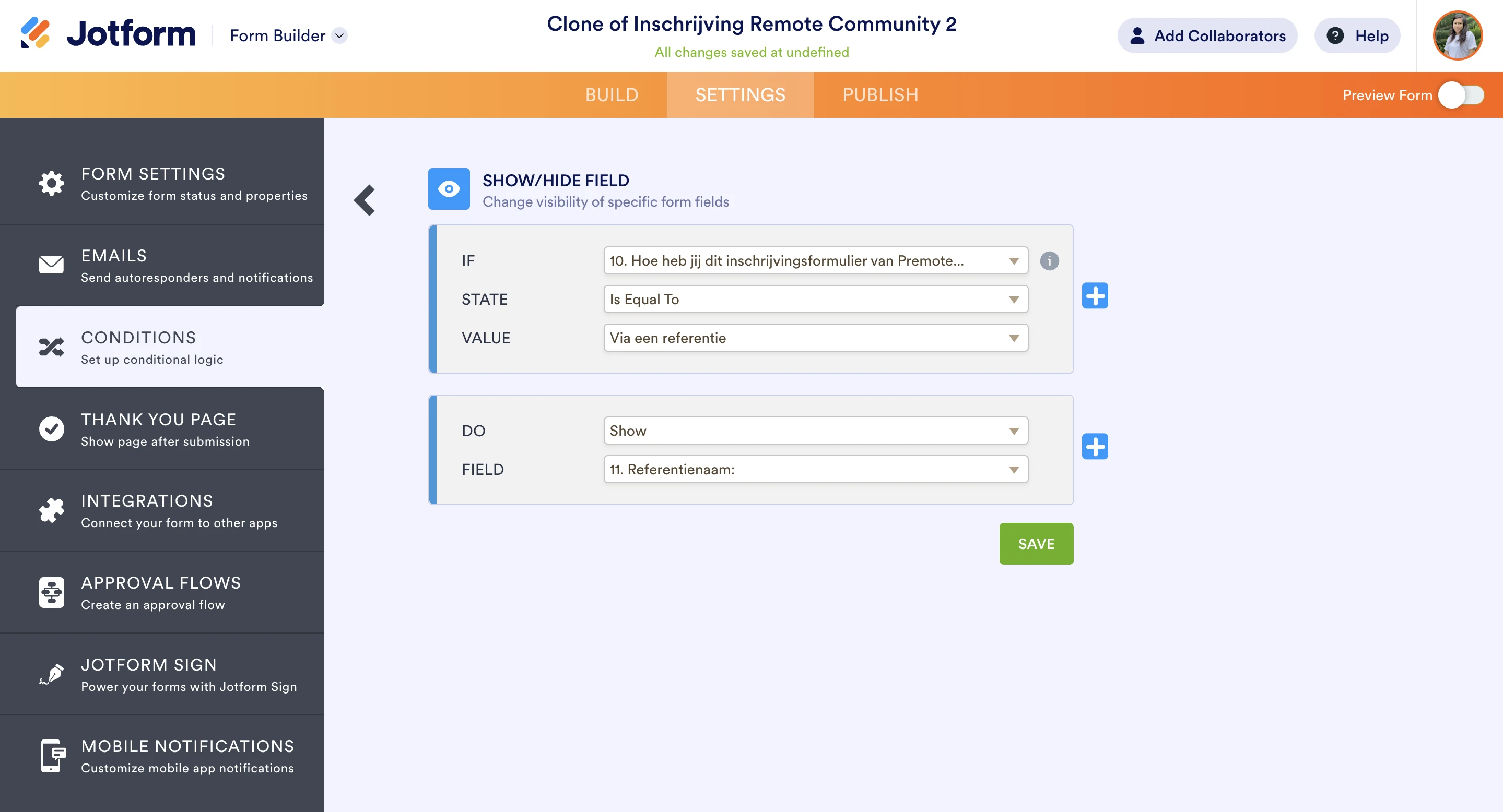 How to show field based in the users answer? Image 3 Screenshot 72