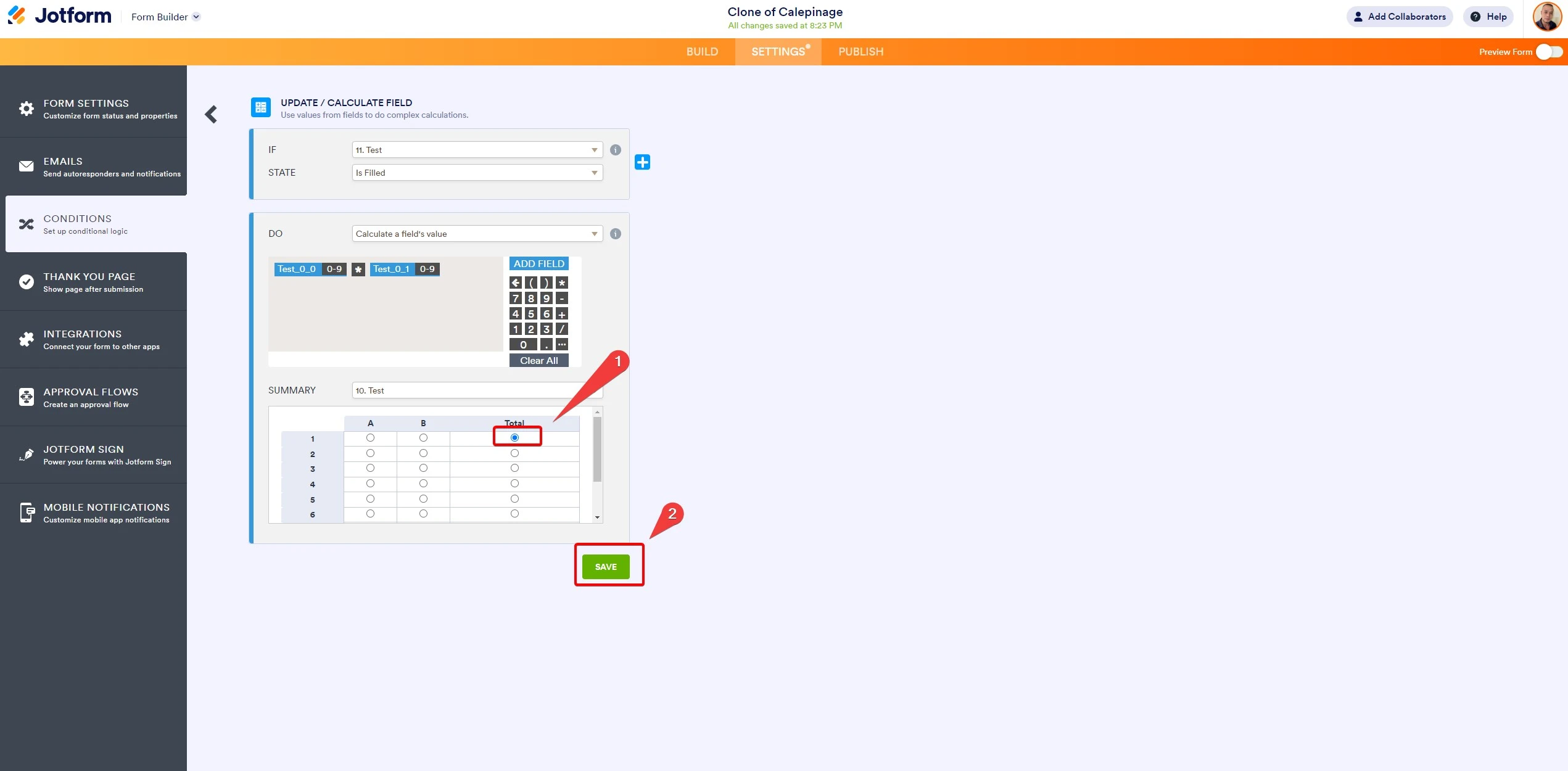 Input Table: get total from different columns / Pass total value to a different field Image 8 Screenshot 207