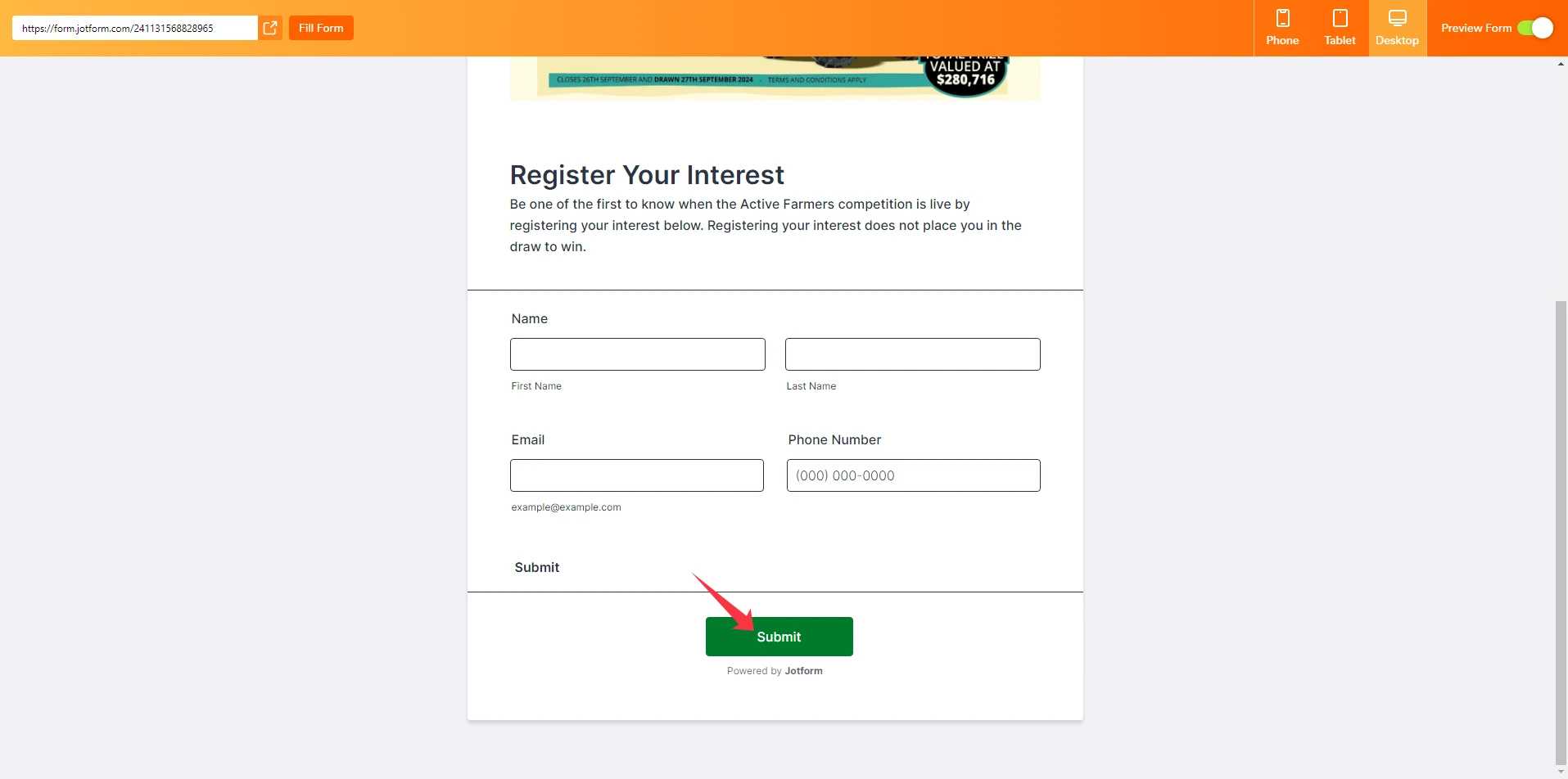 Submit button doesnt display on our form Image 1 Screenshot 40