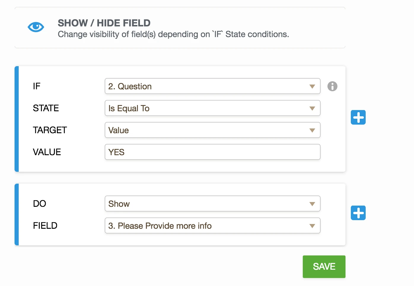 HIDE or SHOW conditions based on field value Image 2 Screenshot 51