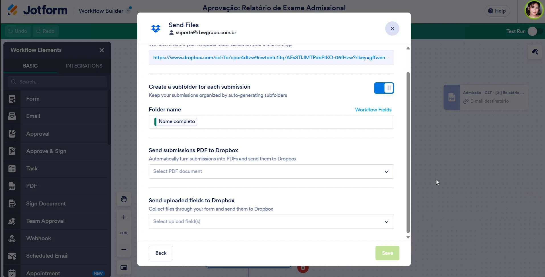 Workfflow Dropbox integration: Does not proceed after restarting or even if there are new Submissions Image 1 Screenshot 20