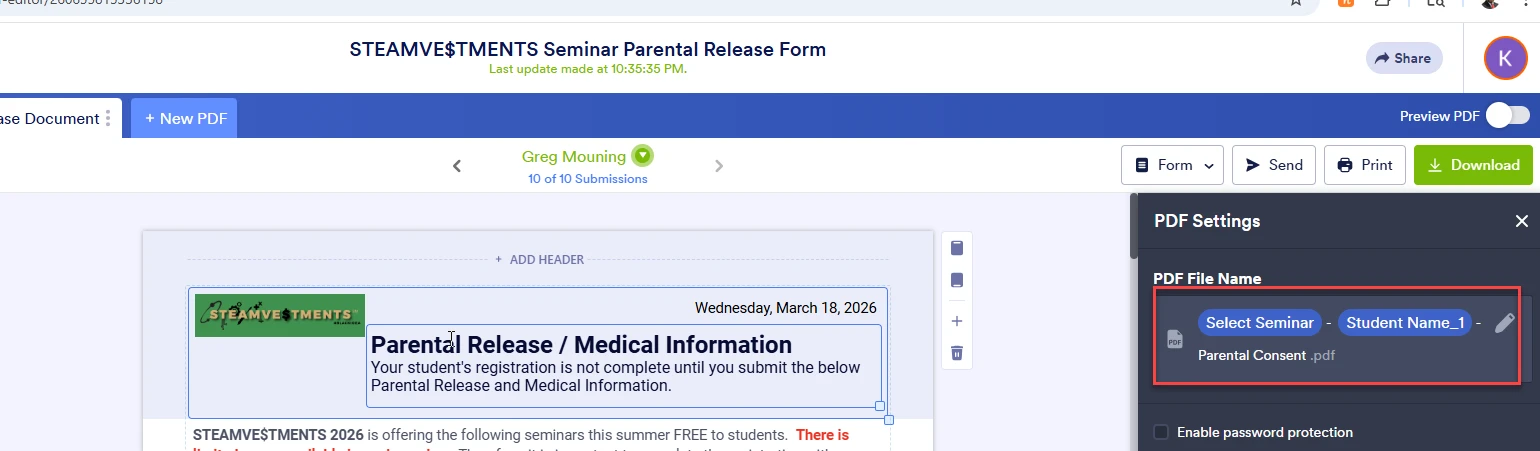 Sign Document: incorrect PDF File name Image 1 Screenshot 20