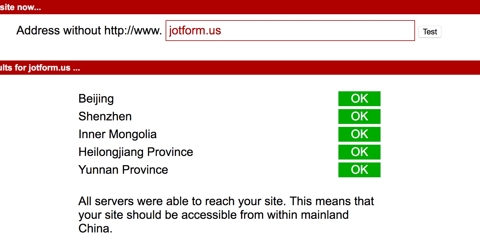 Jotform US domain is blocked in China Screenshot 20