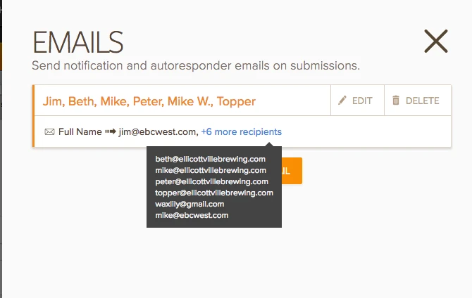 Email recipient list no longer showing in submission Image 1 Screenshot 30