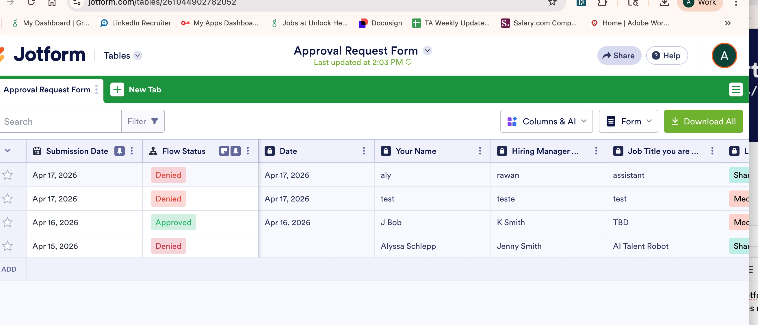 Jotform Table Integration with Google Sheets Image 2 Screenshot 41
