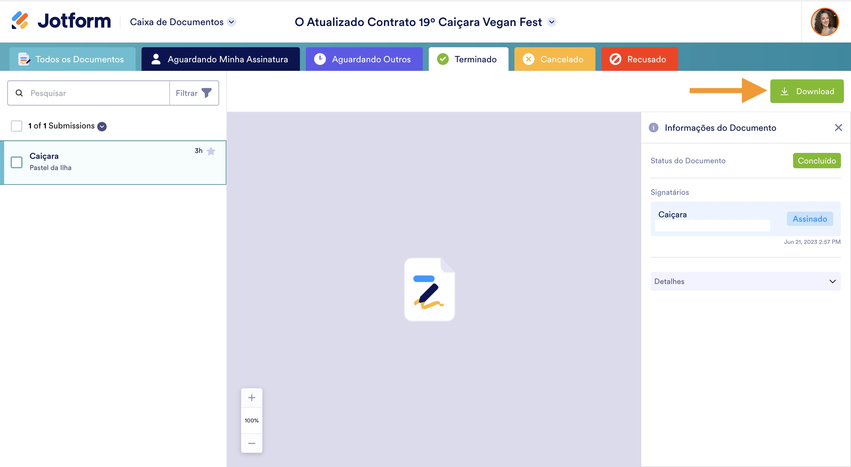Não consigo abrir o link do documento assinado Image 3 Screenshot 62