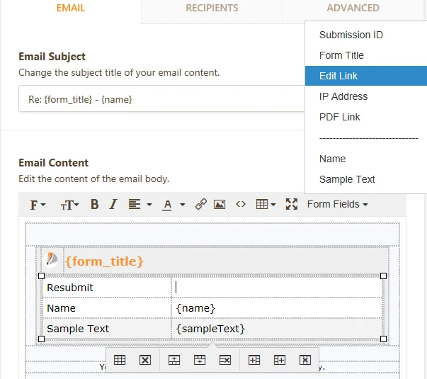 How to resend emails for a submission  Image 1 Screenshot 20