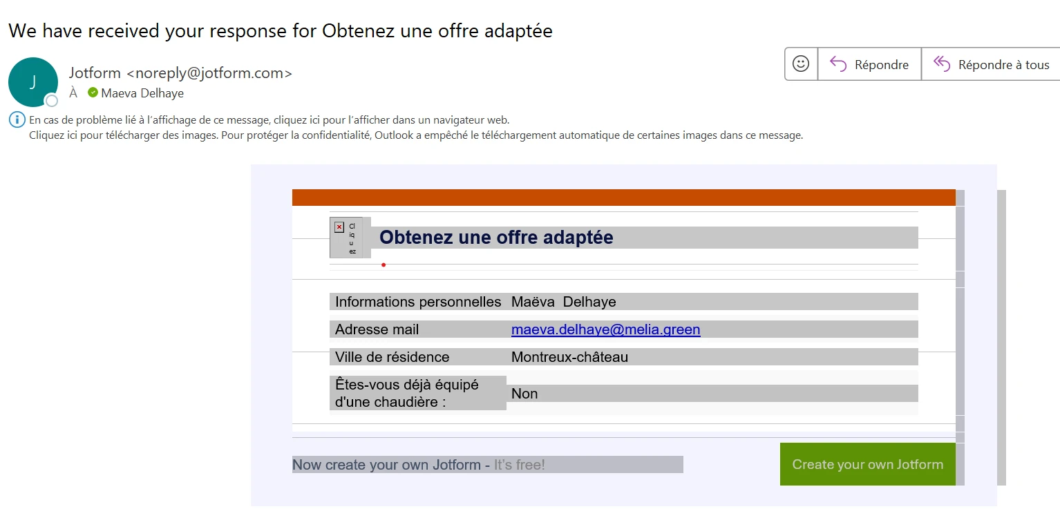 Jaimerai changer le mail de réception pour la soumission du formulaire Image 1 Screenshot 20
