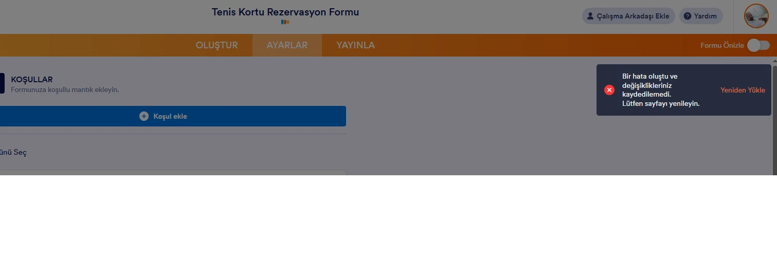 Formda sorun var Image 1 Screenshot 20