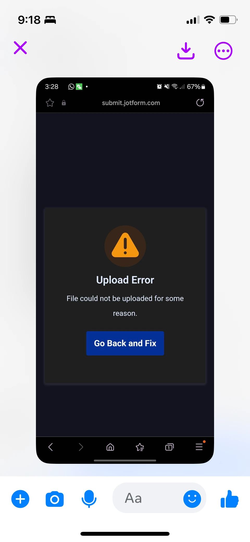 Upload Error: File could not be uploaded for some reason Image 2 Screenshot 51