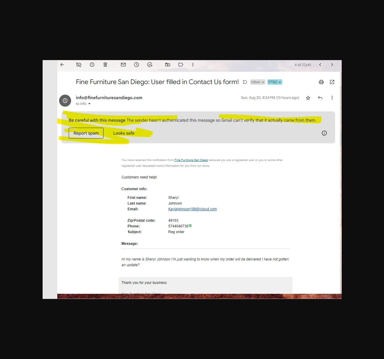 How to add Jotform Emails to Contact list to avoid getting warning from Gmail? Image 1 Screenshot 20