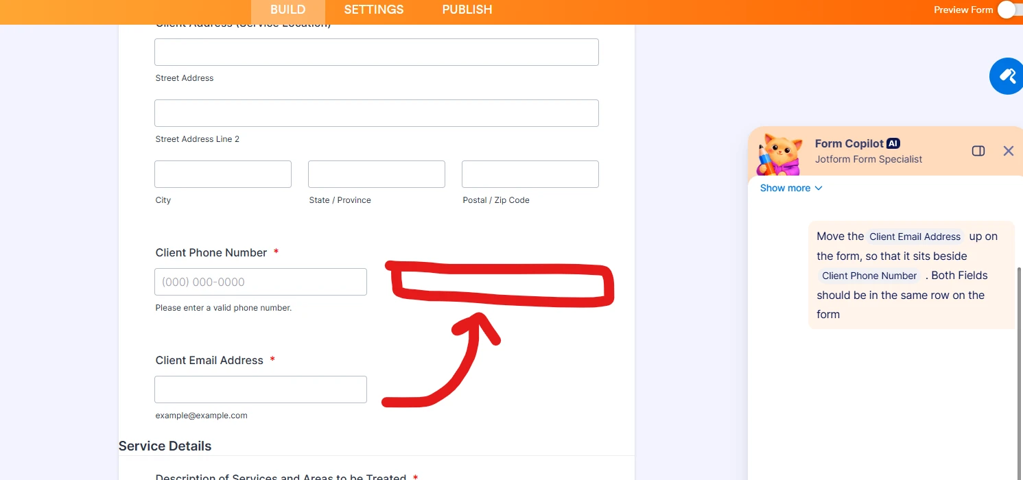 What is the Command to Reposition Fields? Image 1 Screenshot 20