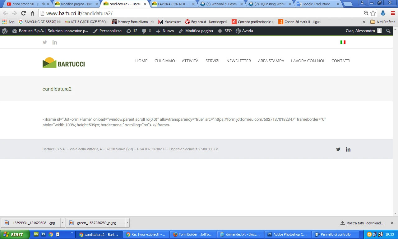 JotForm WP plugin not working on latest Wordpress build? Image 1 Screenshot 20