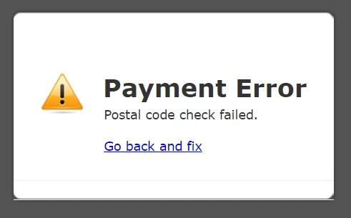 Postal Code not working on Square payment submission Image 1 Screenshot 20