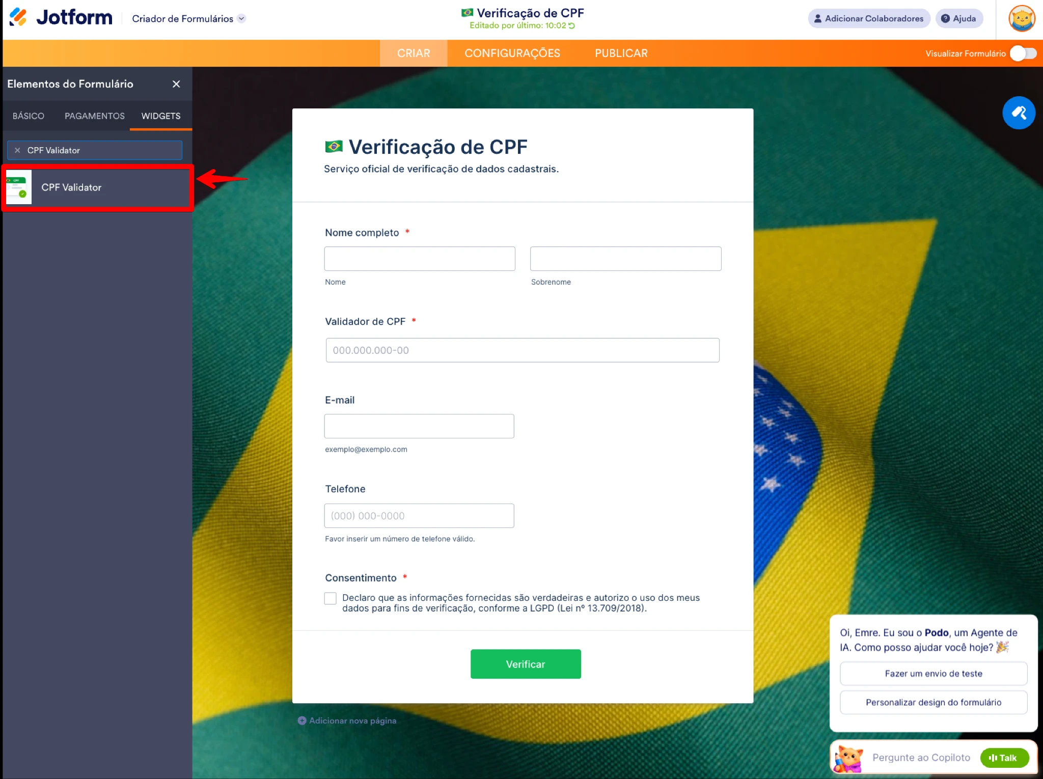 Widget request: CPF validator Image 1 Screenshot 20 Screenshot 10 Screenshot 10 Screenshot 10 Screenshot 10