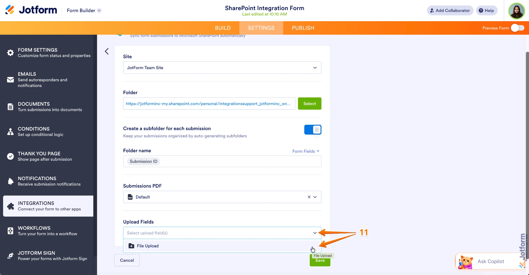 Integrations: Native integration for Sharepoint Lists/Microsoft Lists Image 9 Screenshot 218