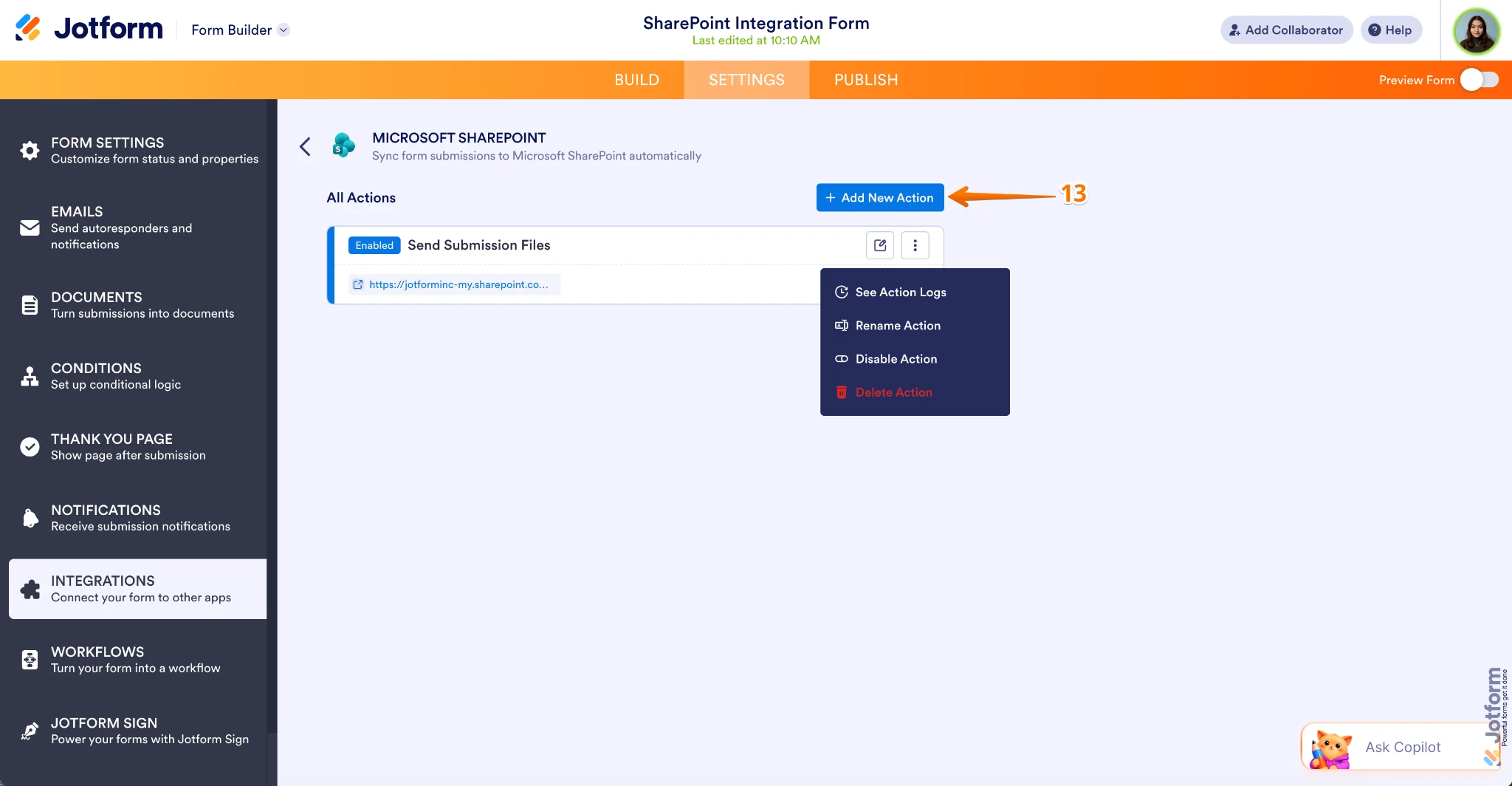 Integrations: Native integration for Sharepoint Lists/Microsoft Lists Image 11 Screenshot 2310