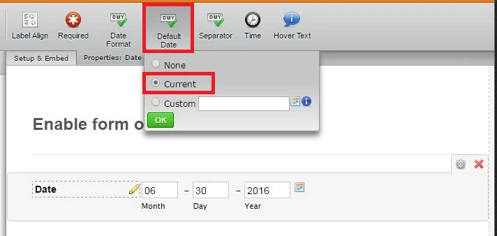 Preferences: Enable form on a specific date Image 1 Screenshot 30