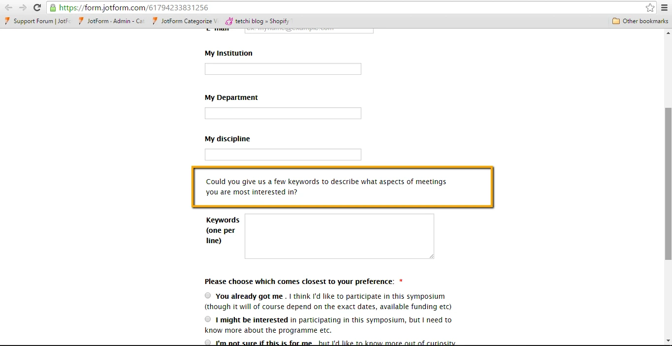 Text Field: Text incorrectly positioned at the top of the form Screenshot 20