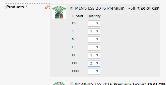 How can I allow people to specify different options (sizes) for multiple quantities? Image 4 Screenshot 83