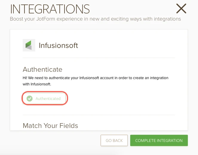 Having problems integrating forms with infusionsoft  Image 1 Screenshot 80