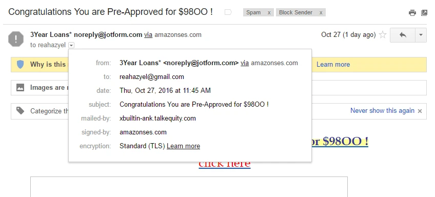 Receiving spam emails to my email address Image 1 Screenshot 20