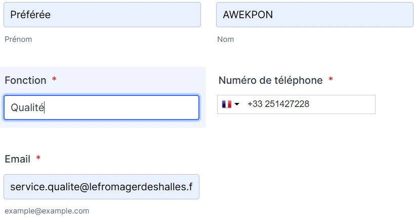 Difficulté à remplir le champs dédiée au contact dans un formulaire  Image 2 Screenshot 41