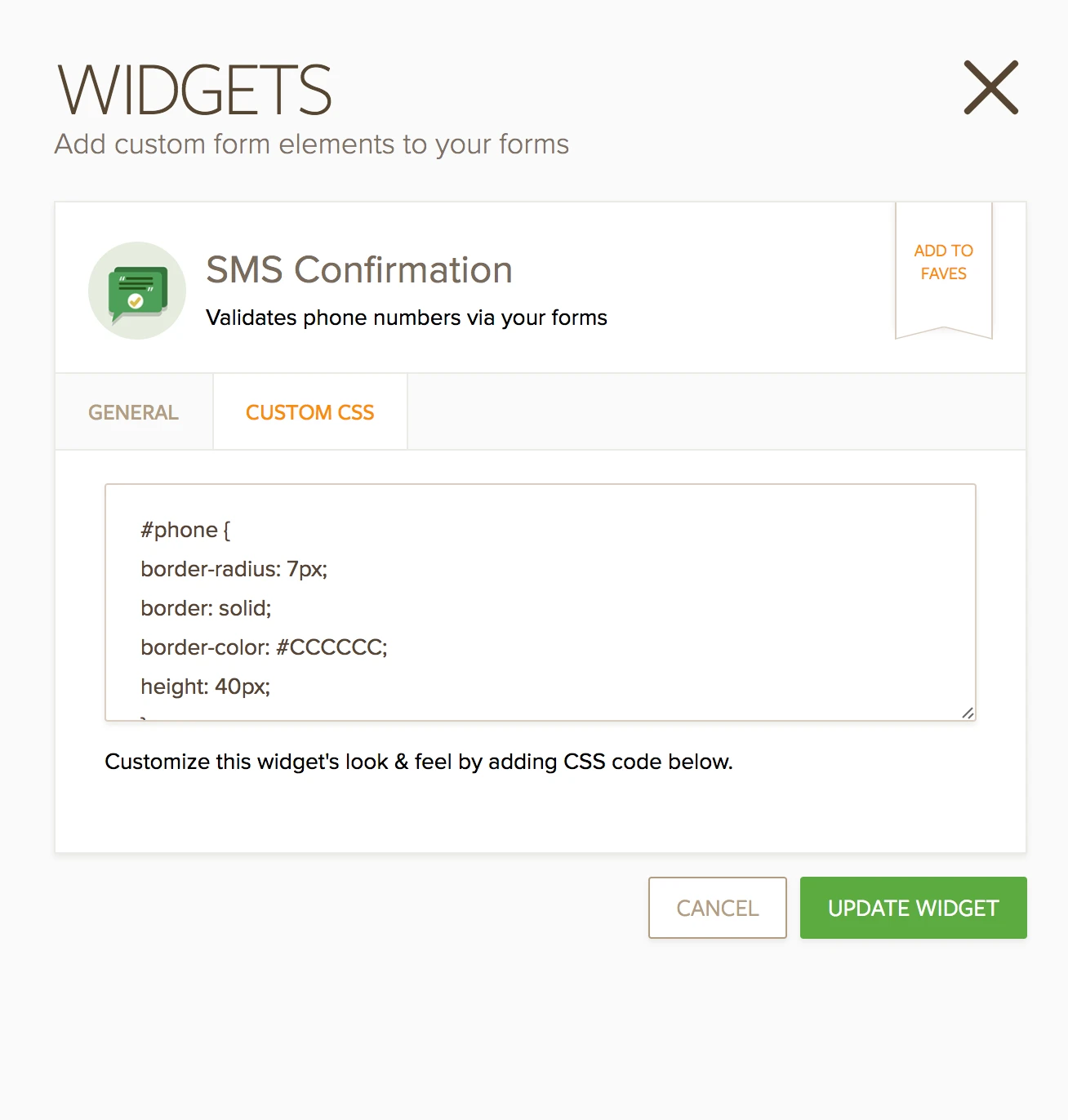 The SMS Confirmation widget does not have any fields to enter credentials during setup Image 2 Screenshot 51